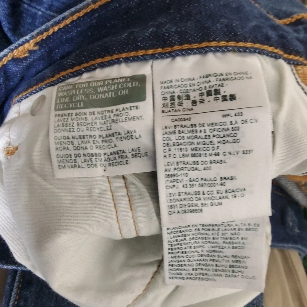Levi Men's 501 Blue Jeans Size W25 L32